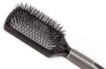 Paddle brush with rubberlike bristles